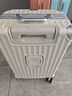 袋鼠（KANGAROO）铝框行李箱大容量加厚多功能拉杆箱学生结实耐用可坐旅行箱密码箱 太空银 【全封闭内衬+折叠杯架】 28英寸  【超大容量】 实拍图