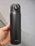 膳魔师（THERMOS）保温杯大容量水杯儿童男女士杯子情侣不锈钢生日礼物定制刻字JNL 316L不锈钢-暗夜黑 500ml 实拍图