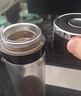 宅轻松 泡茶杯男女士茶水分离水杯一键开盖双层玻璃杯车载耐高温杯黑色 实拍图