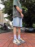轩莱雅牛仔短裤男夏季工装5分牛仔裤中裤直筒宽松五分中裤半截马裤子男 F412浅蓝色 28 实拍图