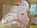 印品棉棉屋2件装夏季日系中小儿童装半袖上衣纯全棉a类女童宝宝短袖t恤外穿 纯色粉紫花短袖2件装 90 实拍图