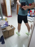 361°瑜伽裤女薄款骑行裤外穿打底运动提臀显瘦短五分健身鲨鱼短裤 黑色 L 实拍图