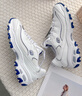 斯凯奇（Skechers）女鞋春季小白熊休闲鞋子厚底增高百搭运动软底老爹鞋99999863 白色/海军蓝色/WNV 38 实拍图