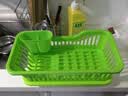 放碗架沥水架沥碗架晾碗柜厨房用品用具置物架餐具滴水塑料 侧面沥水碗架绿色 实拍图