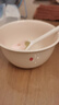 草莓陶瓷碗勺家用高颜值米饭碗少女心甜品碗釉下彩餐具套装 【2件套】浅粉草莓1碗1勺 实拍图