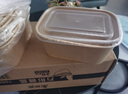 美丽雅一次性饭盒方形1000ml*20套 食品级野餐外卖水果牛皮纸打包盒带盖 实拍图