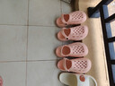 凉拖鞋男士外穿EVA拖鞋男沙滩鞋居家凉拖女拖鞋软底一字拖洞洞鞋 粉色 38 【38-39码】 实拍图