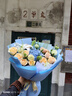 艾斯维娜鲜花速递向日葵混搭花束生日礼物全国同城配送 蓝绣球玫瑰韩式混搭花束 实拍图