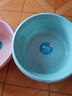 茶花 洗衣盆洗脸盆洗手盆厨房洗菜盆宝宝婴儿浴盆洗脚盆卫生间足浴盆 蓝色【42cm】 实拍图