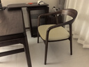 源氏木语 实木书椅黑胡桃木靠背餐椅扶手座椅书房椅子牛角椅总统椅 【1】(黑胡桃木)0.6米书椅 晒单实拍图