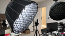硕图90cm深抛柔光箱笼柔光罩保荣卡口便携式专业摄影直播补光灯配件圆形闪光灯球形柔光箱灯罩 实拍图