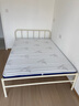 天坛家具铁艺床经典单双人钢木铁床现代环保简约小户型黑白色铁艺婚床 铁艺床（芝士白） 1.35*1.9m 实拍图