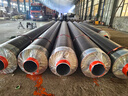 钢套钢预制直埋蒸汽保温管热力供暖钢套钢硅酸铝玻璃棉保温钢管 实拍图