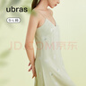 ubras【特卖】栀子花带杯吊带裙透气流光睡裙免穿文胸睡衣女 莫吉托绿色 S 实拍图