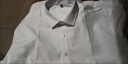 妄潮胖子大码长袖衬衫男士韩版修身免烫商务正装衬衣男纯色短袖衬 【高质量凉爽短衬】白色 XL 建议体重115-125斤 实拍图