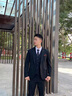 皮尔卡丹（pierre cardin）新郎西服套装男士商务职业正装结婚礼服痞帅休闲修身大码西装男 LJT9889中灰两件套(西服+西裤) XL 实拍图