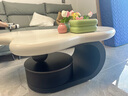 适航意式客厅茶几轻奢风高级家用小户型现代风茶台极简网红云朵茶几 带抽屉：黑架米白桌面120 实拍图