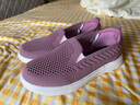 双星老人鞋女春秋网面透气妈妈鞋薄款镂空一脚蹬健步鞋中老年休闲女鞋 女 粉色 A2996 39 实拍图