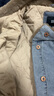 森马（Semir）牛仔棉服女拼接毛领美式复古2024冬宽松毛边夹克街头109724108017 实拍图