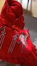 优奇周岁女宝宝礼服夏季婴儿夏装衣服红色旗袍连衣裙夏天抓周冠衣中式 实拍图