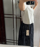 无印良品（MUJI）女式 汉麻棉轻便长裙 长半身裙女裙子 25年夏季女装 BE1VBC5S 黑色 S （155/62A） 实拍图