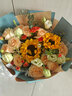 插画鲜花速递向日葵混搭花束表白送女友老婆生日礼物全国同城配送 向日葵韩式混搭花束 实拍图
