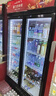 新飞（frestec）展示柜冷藏保鲜柜酒水饮料冰柜双开门冷藏柜酒店冷藏保鲜柜超市直冷玻璃门风冷无霜冰箱立式冷柜 小双门黑红588L【循环风减霜】1米 实拍图