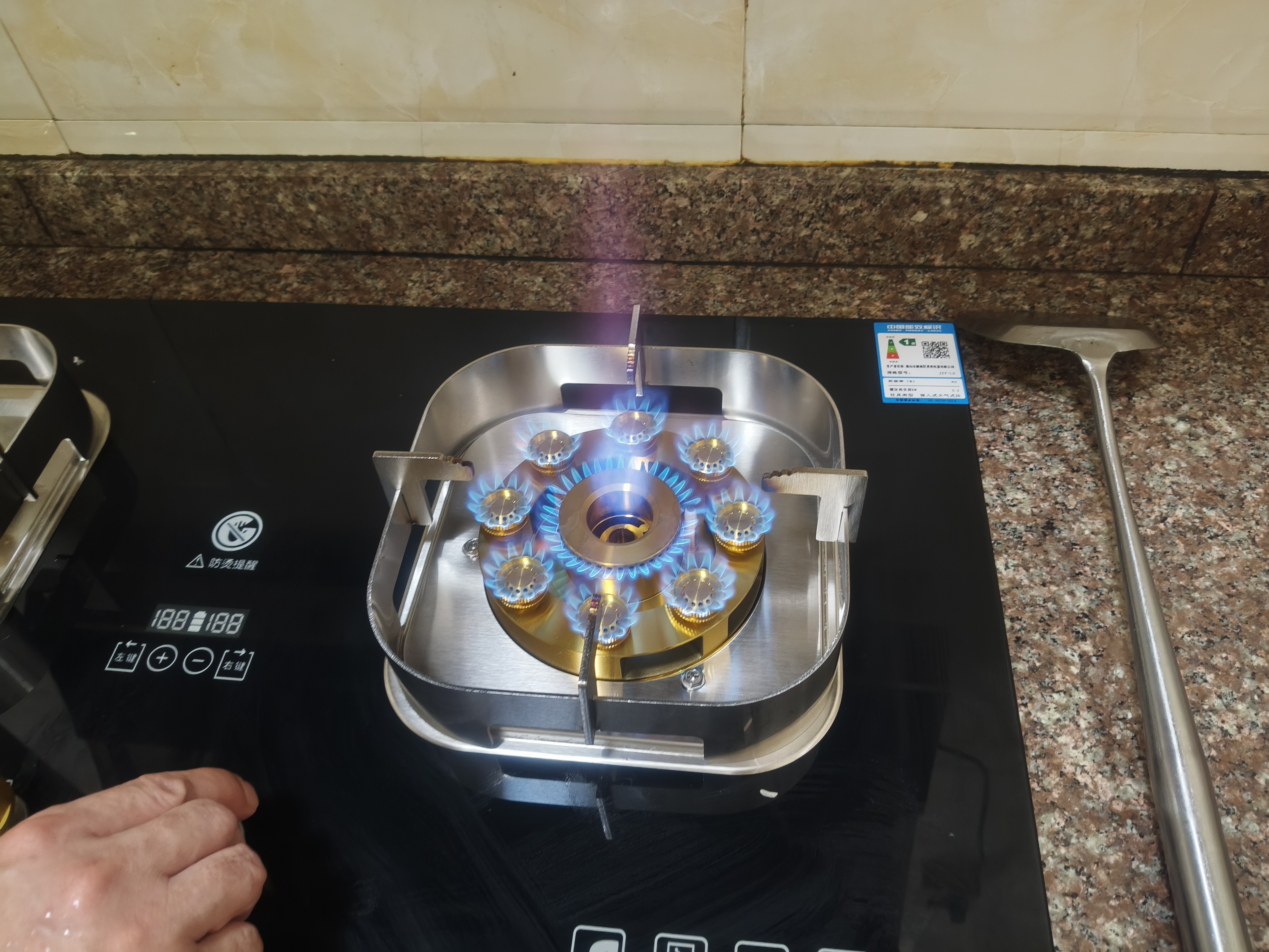 樱花蝶 CHERRY BUTTERFLY丨燃气灶双灶 家用智能定时7.2kw猛火煤气灶 一级能效台嵌两用天然气液化气灶具 双九腔直喷7.2kw【防爆玻璃】 液化气 实拍图