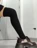 小野和子小腿过膝袜子女户外休闲袜 48cm过膝袜-黑色  实拍图