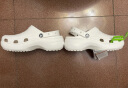 卡骆驰crocs经典云朵老爹鞋洞洞鞋时尚百搭女鞋拖鞋一脚蹬|206750 白色-100(含智必星) 38 (240mm) 实拍图
