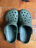 卡骆驰crocs洞洞鞋贝雅男鞋女鞋轻便耐磨一脚蹬拖鞋休闲鞋|10126 军绿色-309 40 (250mm) 实拍图