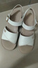 红蜻蜓凉鞋女妈妈平底软皮女士坡跟沙滩女鞋WTK25161 米白色  36  晒单实拍图