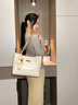 viney新款包包女包牛皮托特包大容量手提包生日礼物送女友老婆 【米白】高级感实用品牌通勤单肩包 实拍图