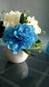 爱泽宝 仿真花假花塑料花干花陶瓷花瓶客厅餐桌摆件装饰花 书架隔板仿真花艺 工艺品多色可选 蓝花瓶+宝蓝绣球 实拍图