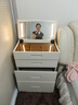 乐系（LEXI）实木梳妆台小型翻盖化妆台桌床头收纳梳妆柜一体卧室 白色-无上柜-升级款60CM- 带灯 实拍图