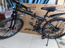 凤凰（Phoenix） 凤凰自行车可折叠山地车路虎男士成年人变速女式越野公路单车 十刀消黑/折叠双避震/全竞速轴承 27.5寸27速【参考：168-198cm】 实拍图