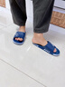 惠夫人拖鞋男夏季外穿大码防滑耐磨时尚潮流浴室洗澡居家休闲透气拖鞋 【升级款】藏青 42-43 (适合平常穿41/42码) 实拍图