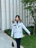 波司登（BOSIDENG）【反季】冬季极寒羽绒服鹅绒于适同款男女情侣款短款大毛领外套 冰川灰8235【蓝灰色调】 冰川灰 S 160/84A 体重110-130斤卡码拍大 实拍图