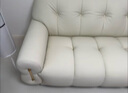 冬熊棉花糖真皮沙发法式奶油风客厅小户型轻奢白色钢琴键云朵沙发 【大四人位3.1米】 进口纳帕头层牛皮【旗舰版】凝胶记忆棉+6CM紫罗兰 实拍图