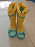 lemonkid儿童雨鞋高筒女童男孩防水防滑橡胶雨靴学生水鞋 黄色异次元 30 实拍图