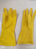 巧姨橡胶手套劳保工作耐磨耐用胶皮防水洗衣服洗碗女厨房家用 黄色加厚5双装 L(大码) 实拍图