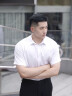 罗蒙（ROMON）短袖衬衫男士2025夏季凉感棉质上衣商务休闲正装白衬衣MQ21白色40 实拍图