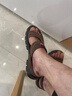 蜻蜓牌夏季真皮男士凉鞋真牛皮沙滩鞋皮凉鞋男软底防滑中年人爸爸鞋大码 棕色 42 实拍图