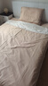 博星娜水洗真丝被套单人150x200男女士家用夏季纯色被罩200x230cm 臻-奶昔白+奶茶【水洗真丝款】 1.5床单四件套-被套180*220 实拍图