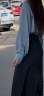 尚都比拉秋季气质通勤上衣高腰A字半身裙高级感套装女两件套 海盐蓝 M  实拍图