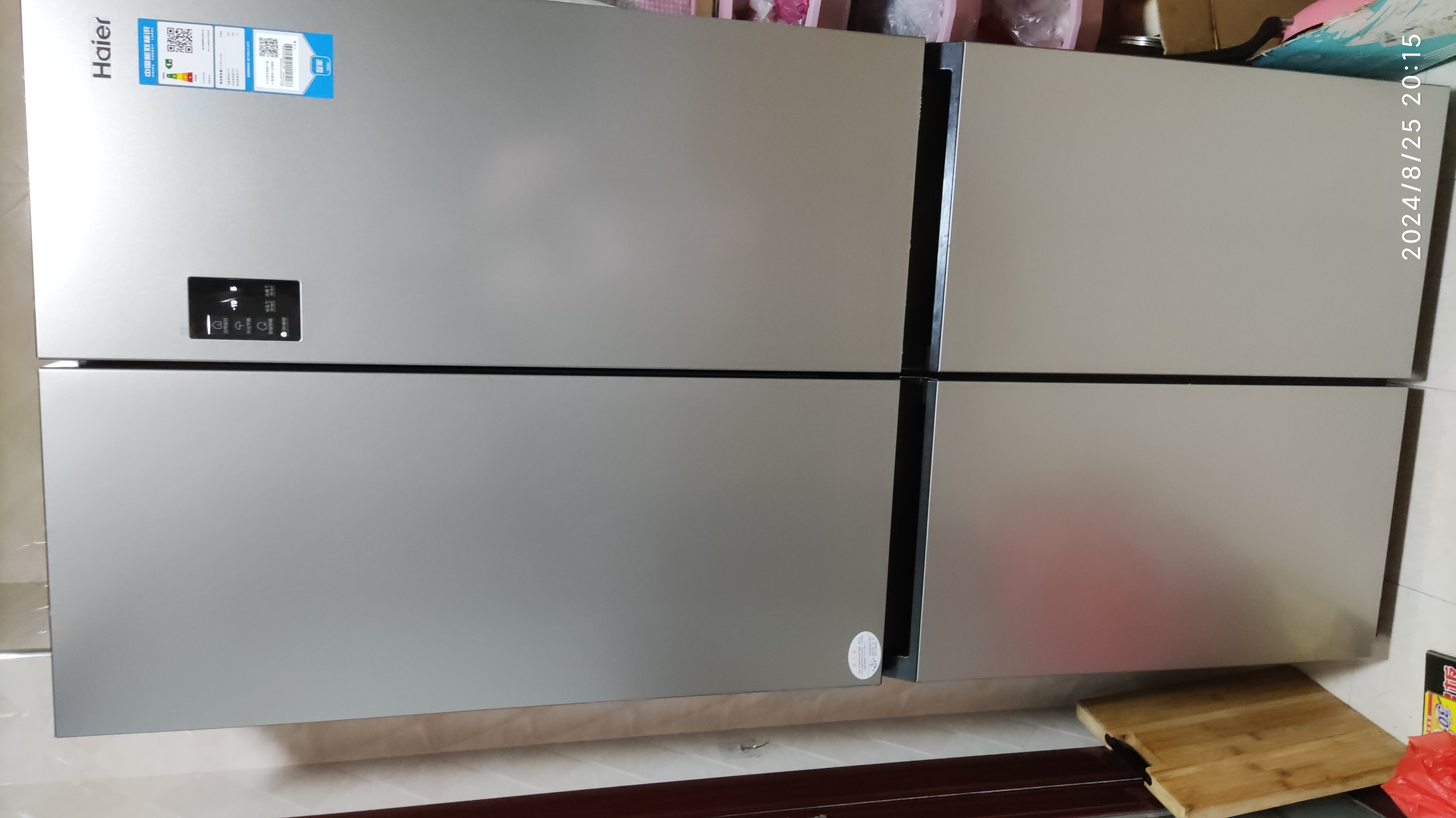 海尔（Haier）465升十字对开四开双开门电冰箱家用风冷无霜一级能效变频超薄超大容量官方正品BCD-465WGHTDE9S9 实拍图