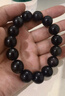 石玥珠宝精品14mm彩虹眼天然黑曜石手串本命年转运珠水晶手链男女士款 实拍图