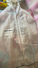 牧萌（moremerry）儿童雨衣男童女童学生上学带书包位卡通雨披 磨砂白加厚款4XL 实拍图
