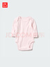 优衣库婴幼儿宝宝包臀衣长袖1件装连体衣哈衣包屁衣478375 481865 472760/10水粉色(套头款) 90cm 实拍图
