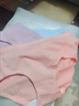 猫人【首次免洗即穿】女士内裤女纯棉抑菌中腰无痕大码少女三角裤 L 实拍图